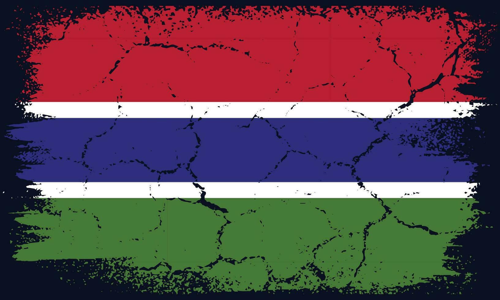 Free Vector Flat Design Grunge Gambia Flag Background