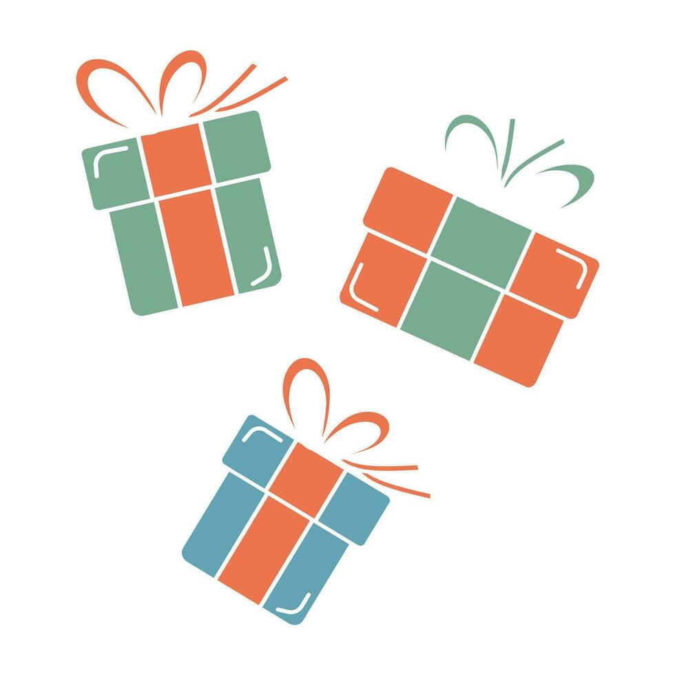 New Year's gift vector