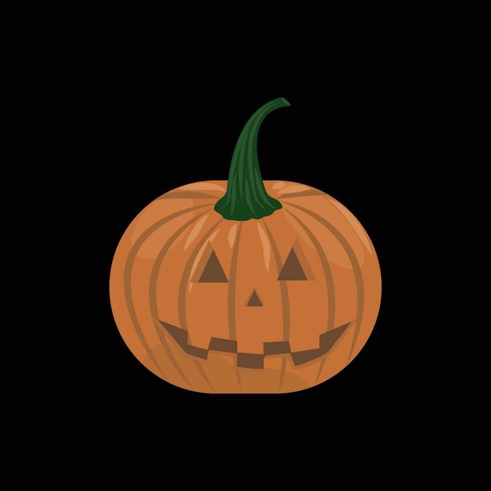 Pumpkin with a carved face for Halloween vector