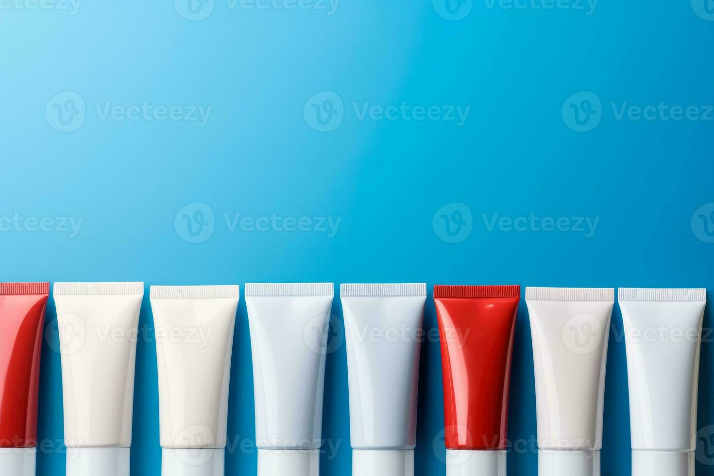 Toothpaste brand collections for oral health background with empty space for text photo
