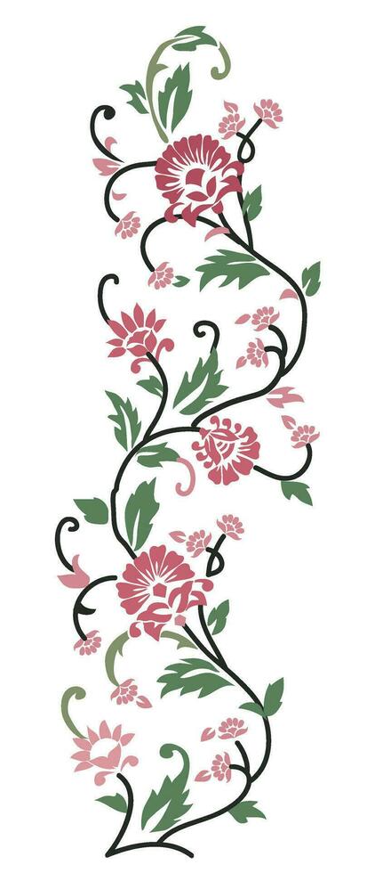 floral vintage embroidery pattern vector