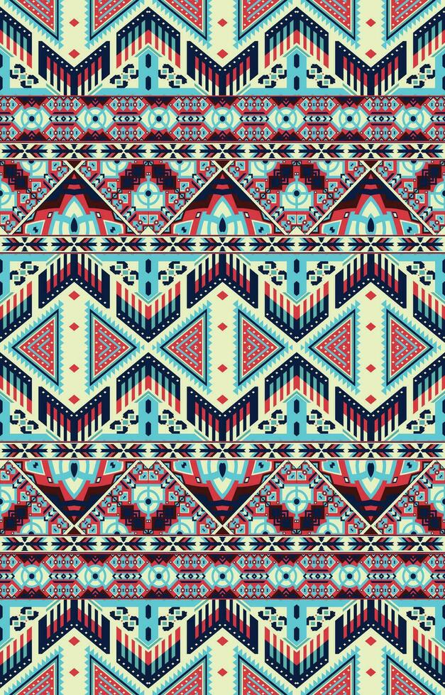 étnico geométrico. sin costura modelo. mexicano frazada, alfombra. tejido alfombra ilustración. vector