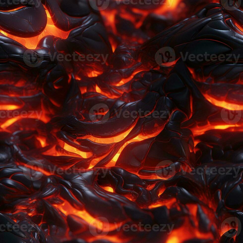 Molten Lava Spectacle, 3D Lava Volcano - Dynamic Background and Seamless Pattern for Striking Artwork - AI Generative photo