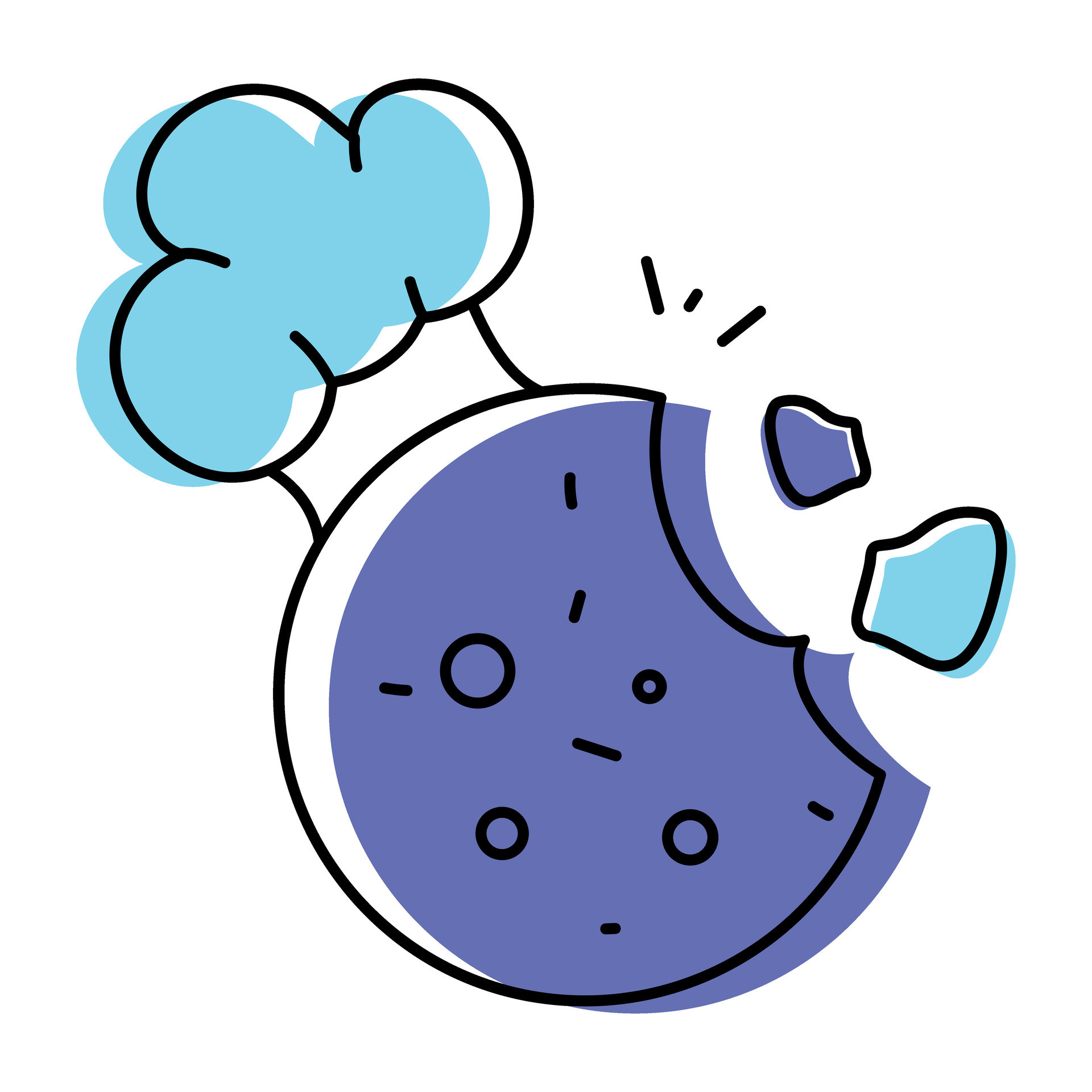 Cookie bite hand drawn icon 29594468 Vector Art at Vecteezy