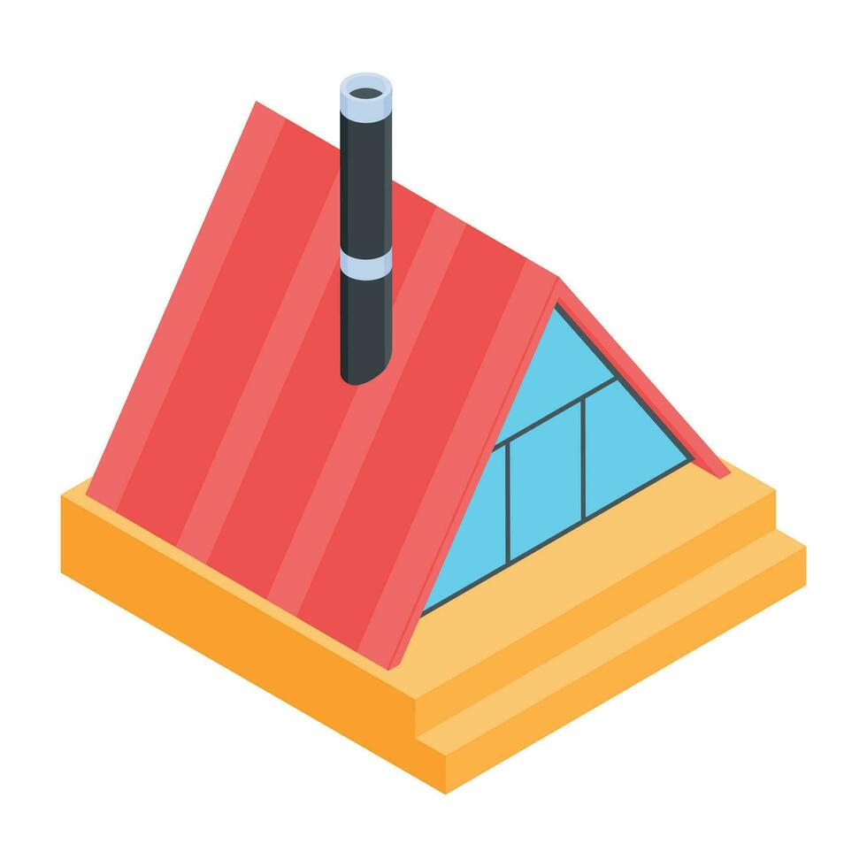 Here an isometric illustration of building structure vector