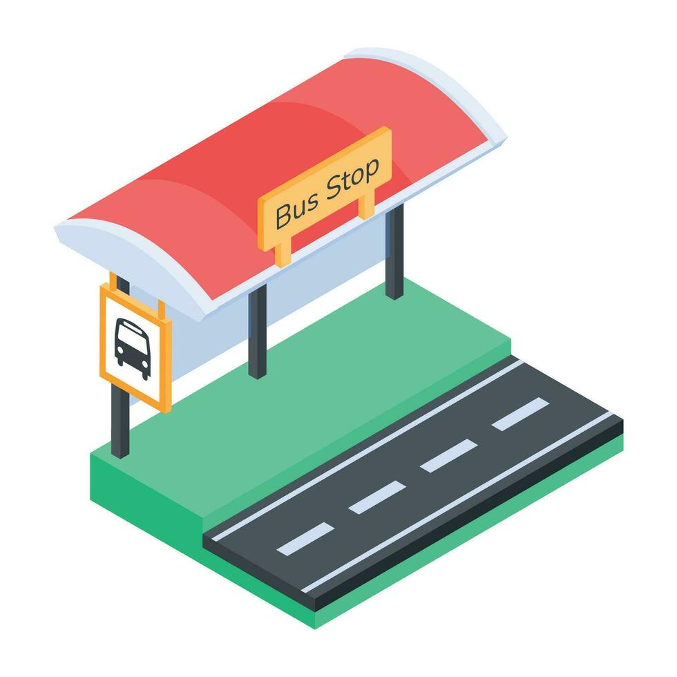 Check out this isometric illustration of a stop vector