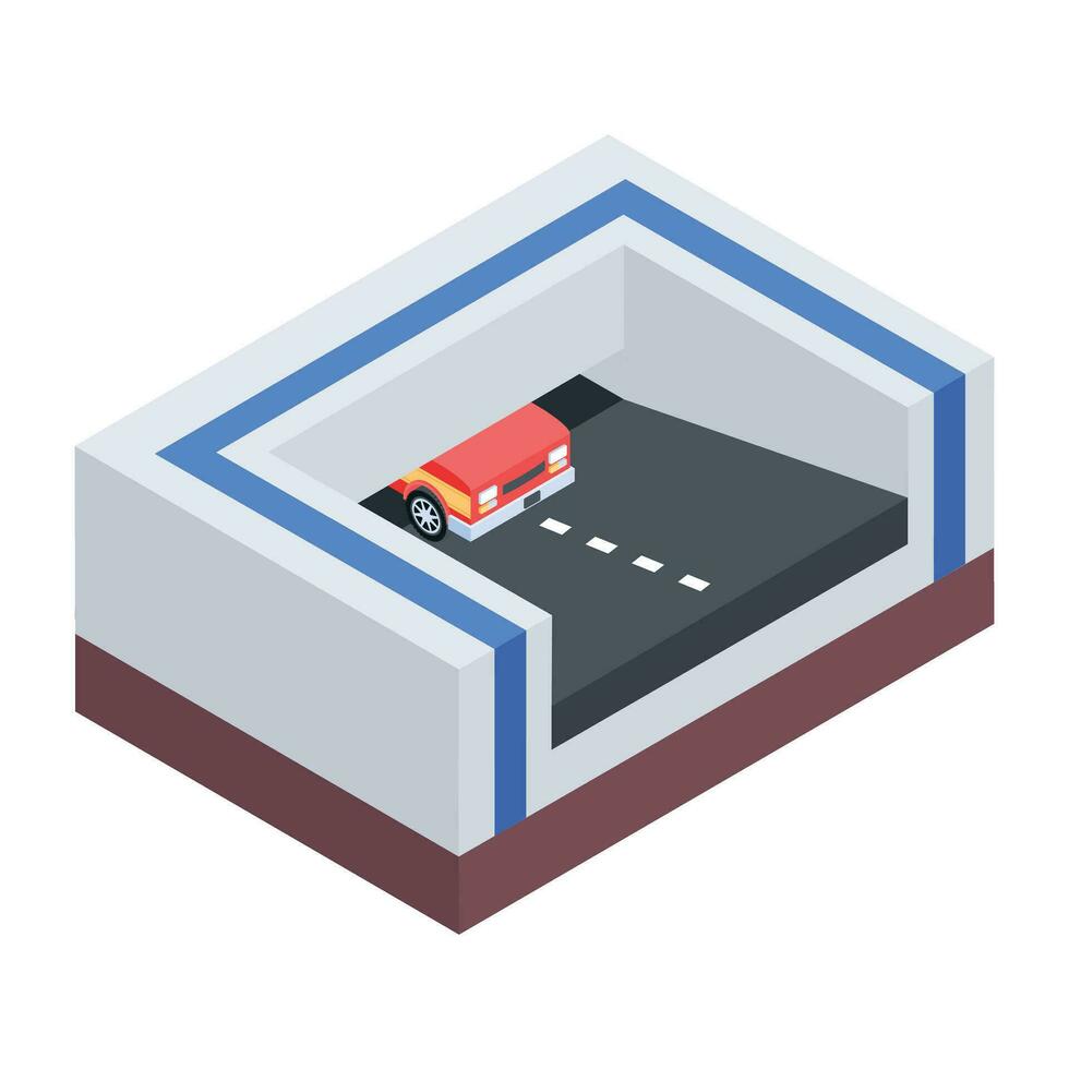 Street modern style isometric illustration vector