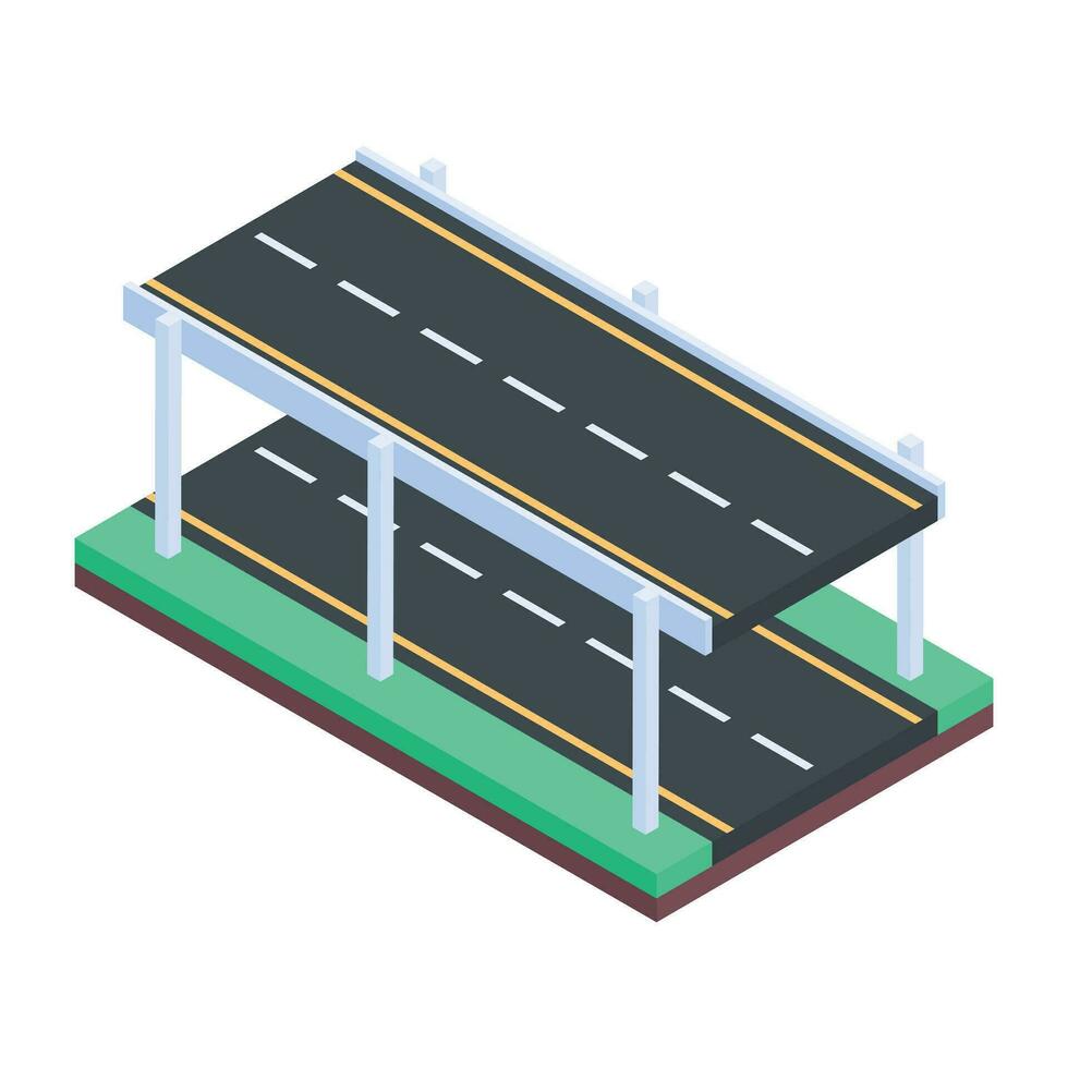 Street modern style isometric illustration vector