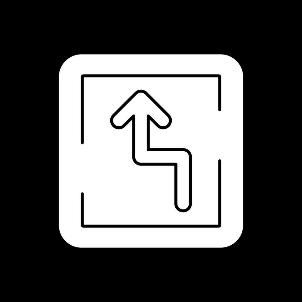 zigzag flecha vector icono diseño