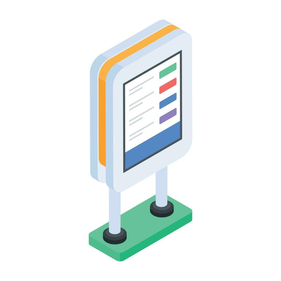 Restaurant Isometric Icons vector