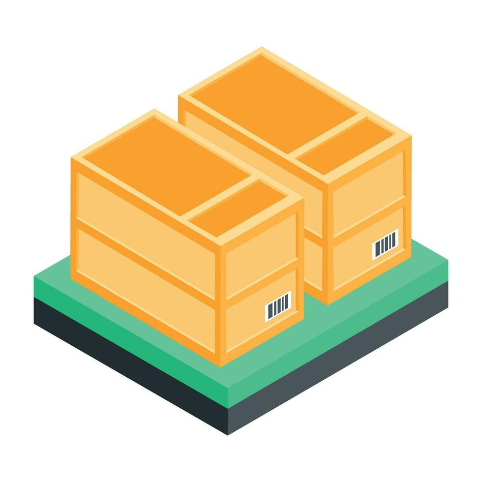 Modern isometric icon of vegetable and friut counter vector