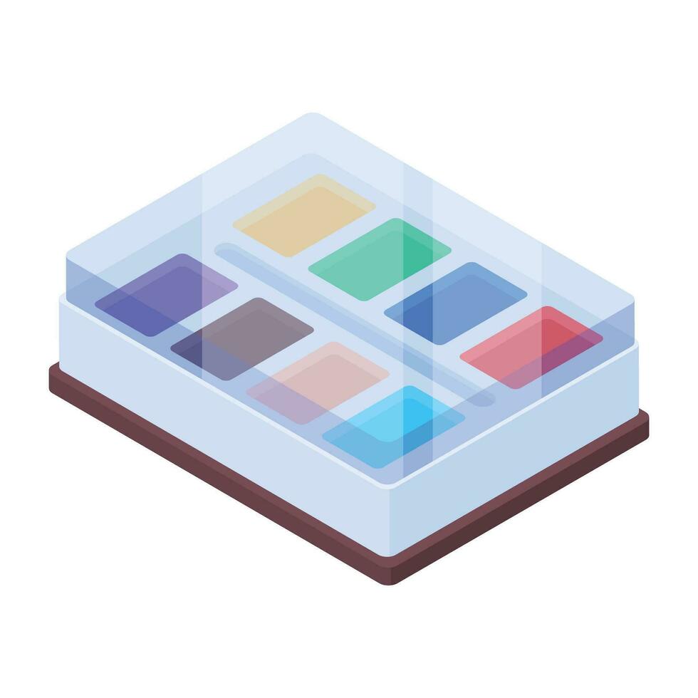 Modern isometric icon of paper glue vector