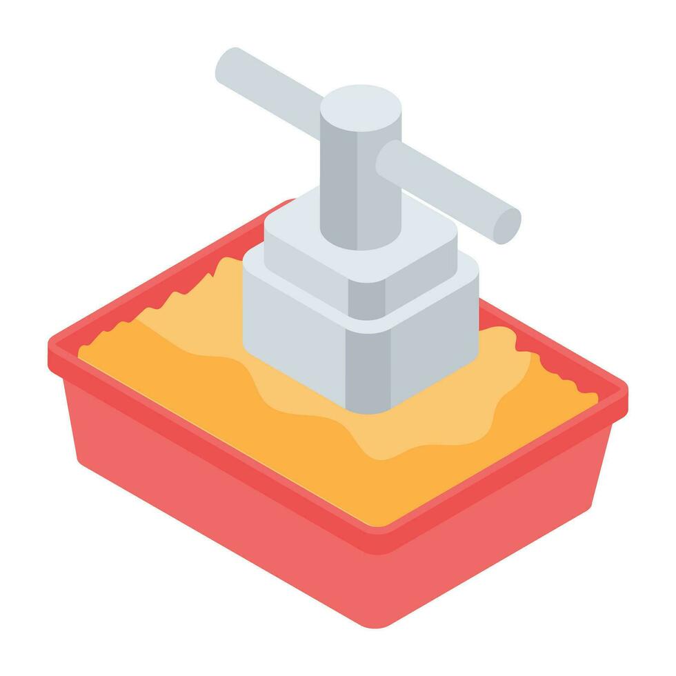 Chick feeder isometric icon design vector