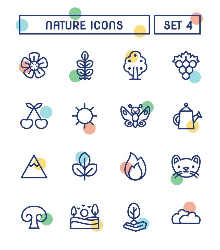 Set Of Nature And Environment Icons vector