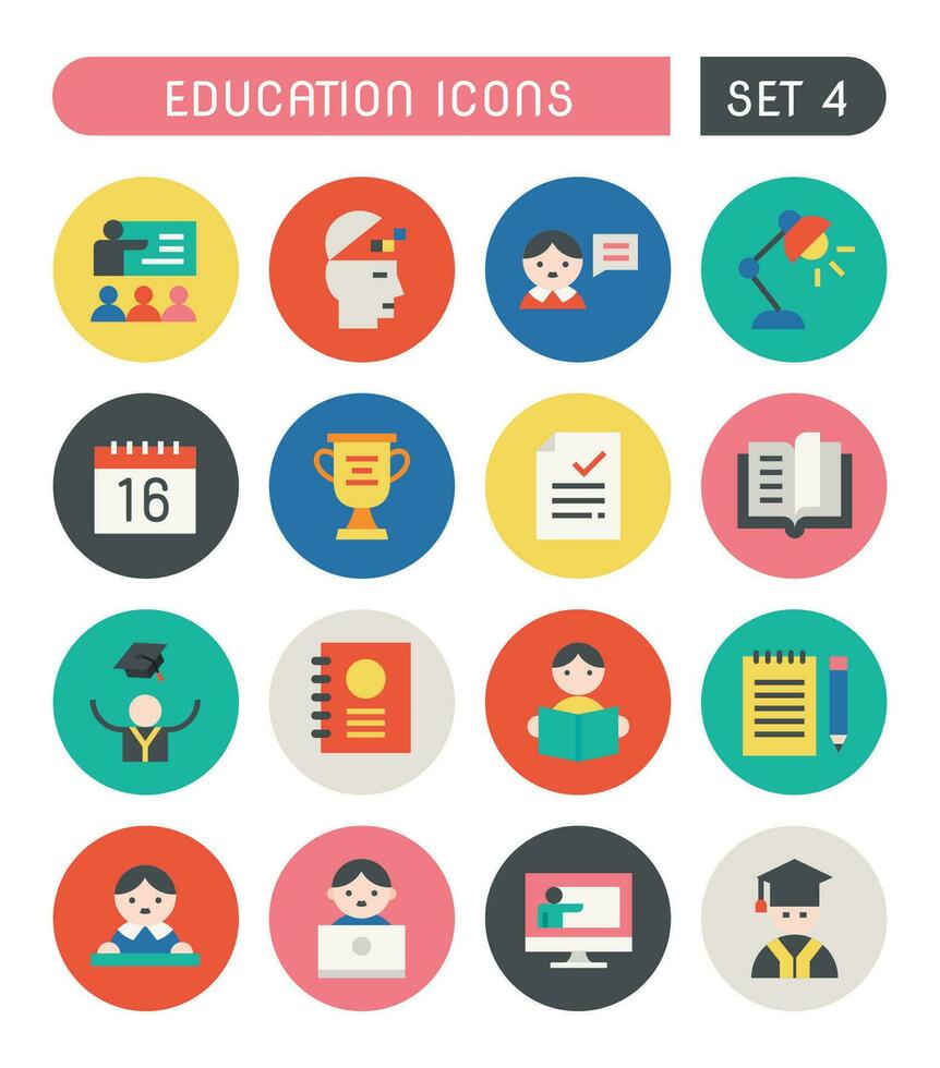 Set Of School And Education Icons vector