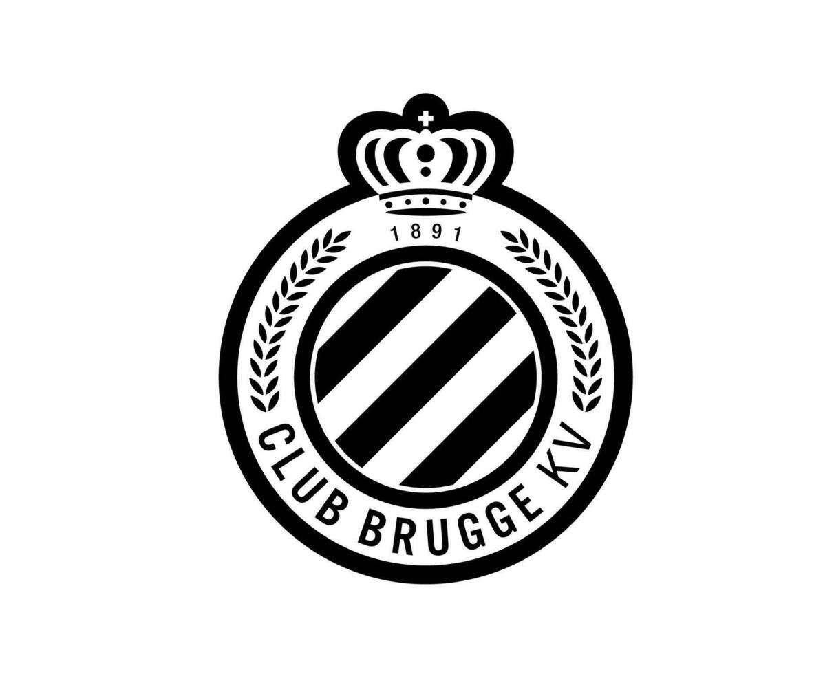 club Brujas kv club logo símbolo negro Bélgica liga fútbol americano resumen diseño vector ilustración