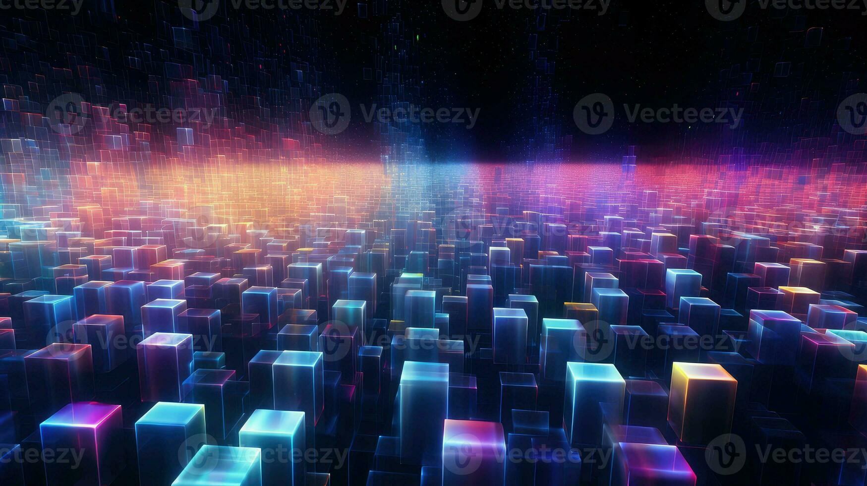 science voxel data flow ai generated photo