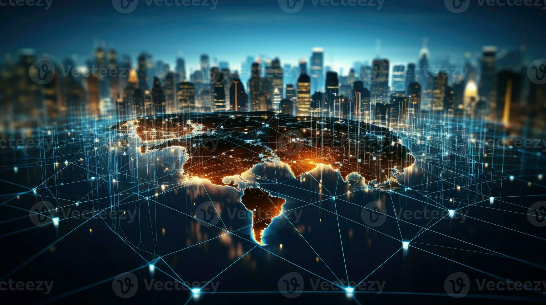 information digital data flow ai generated photo