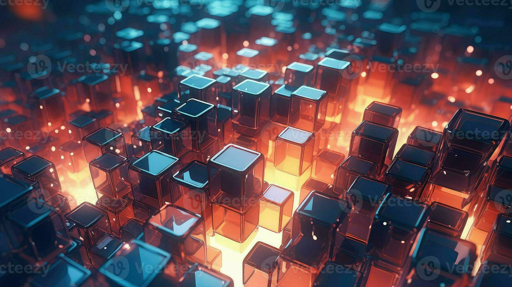 design voxel nano structure ai generated photo