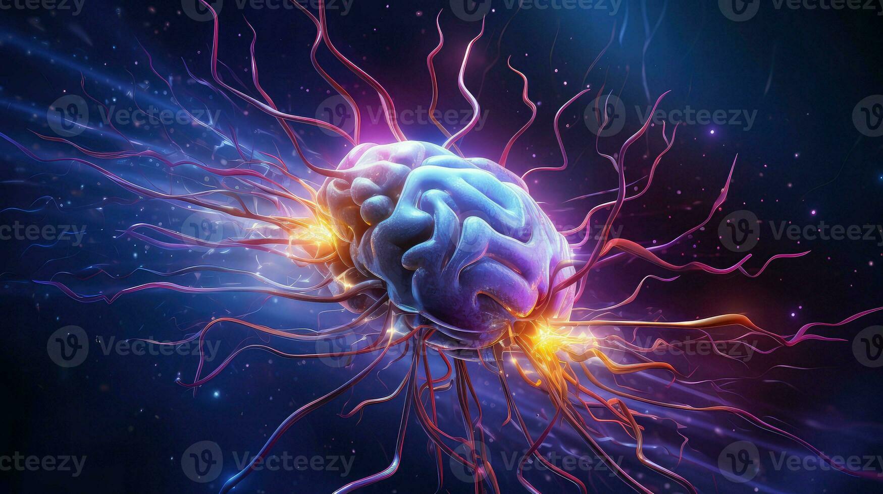 mente cerebro sinapsis escanear ai generado foto
