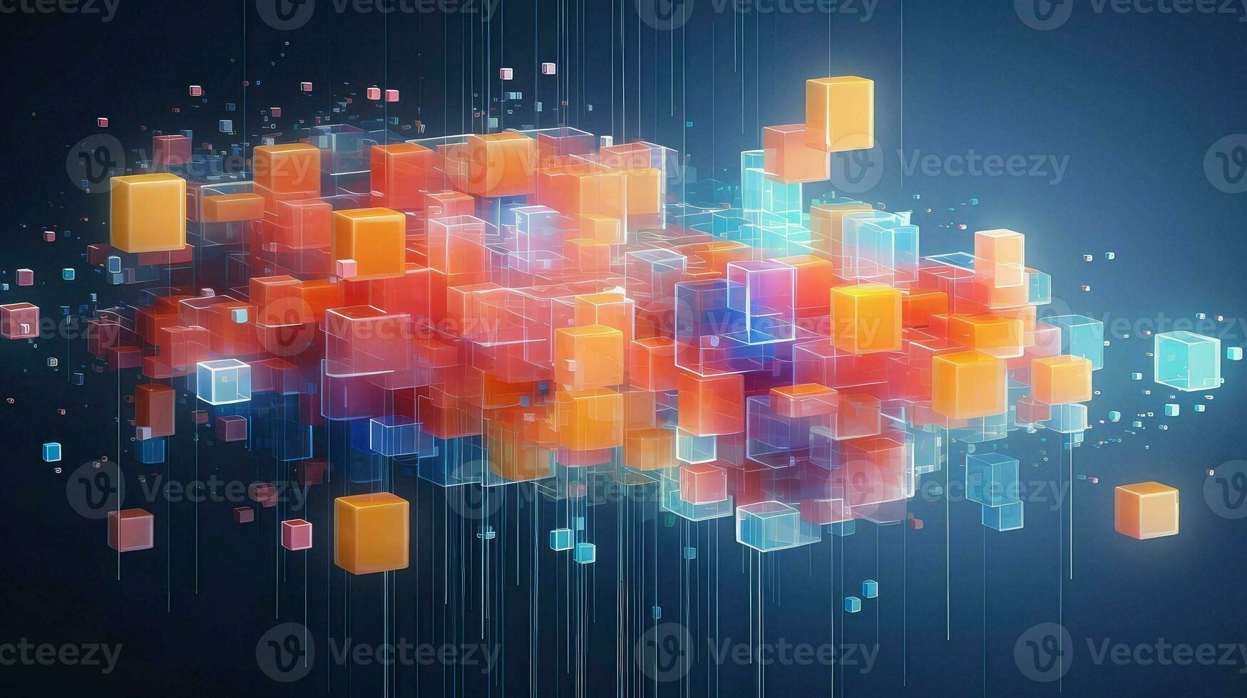 abstract voxel data flow ai generated 29596252 Stock Photo at Vecteezy