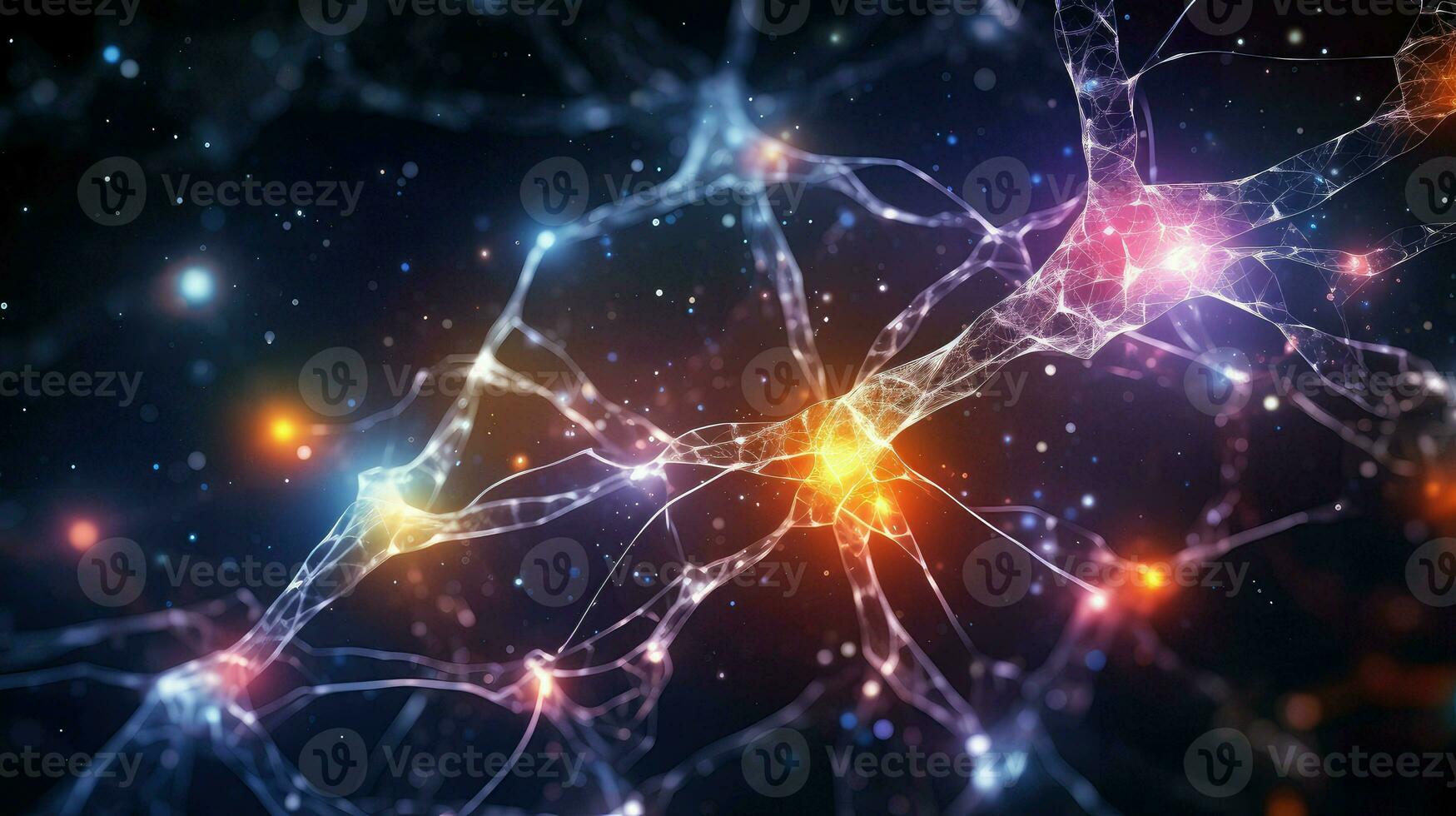abstract brain wire network ai generated photo