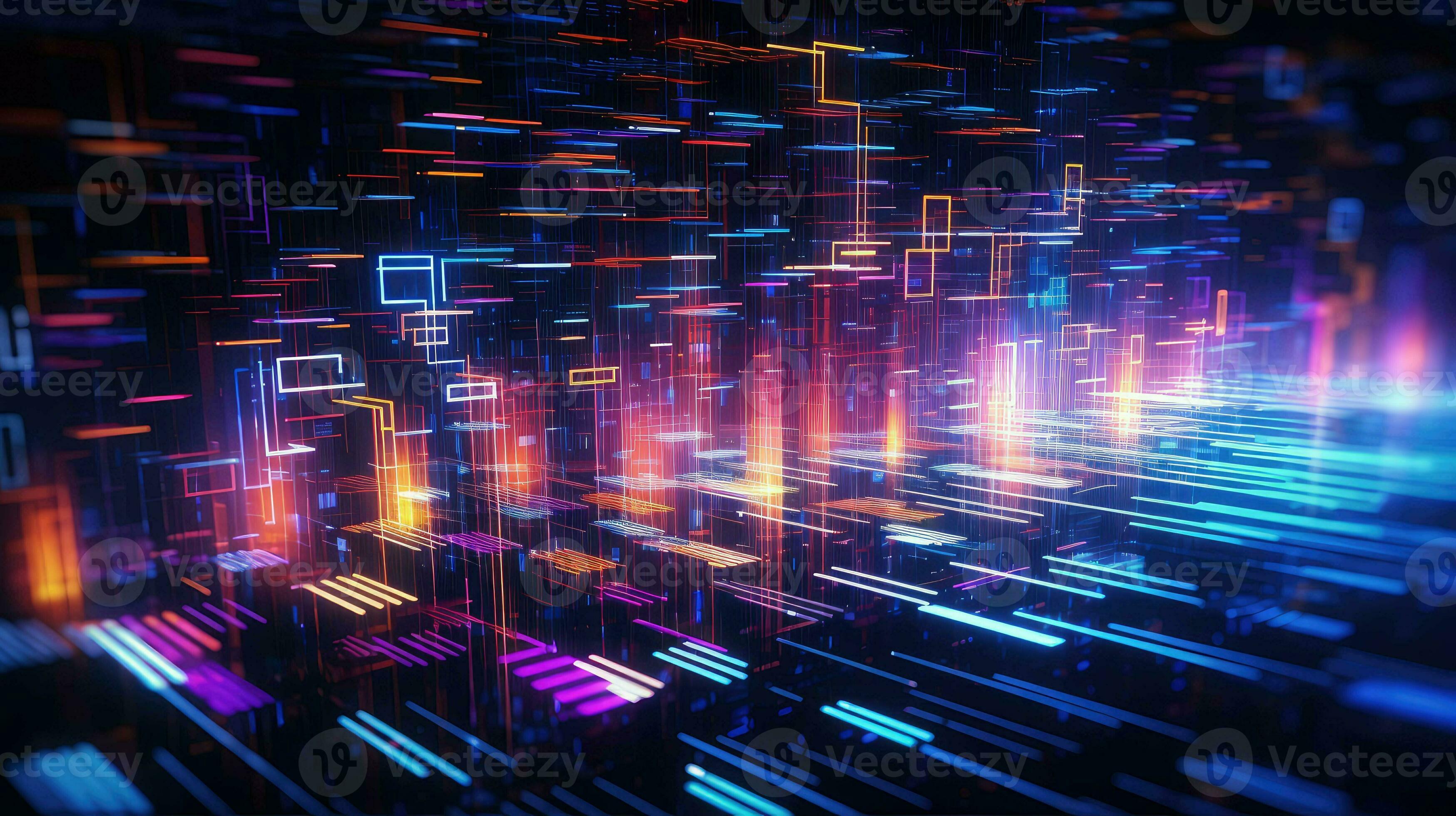 abstract voxel data flow ai generated 29596306 Stock Photo at Vecteezy