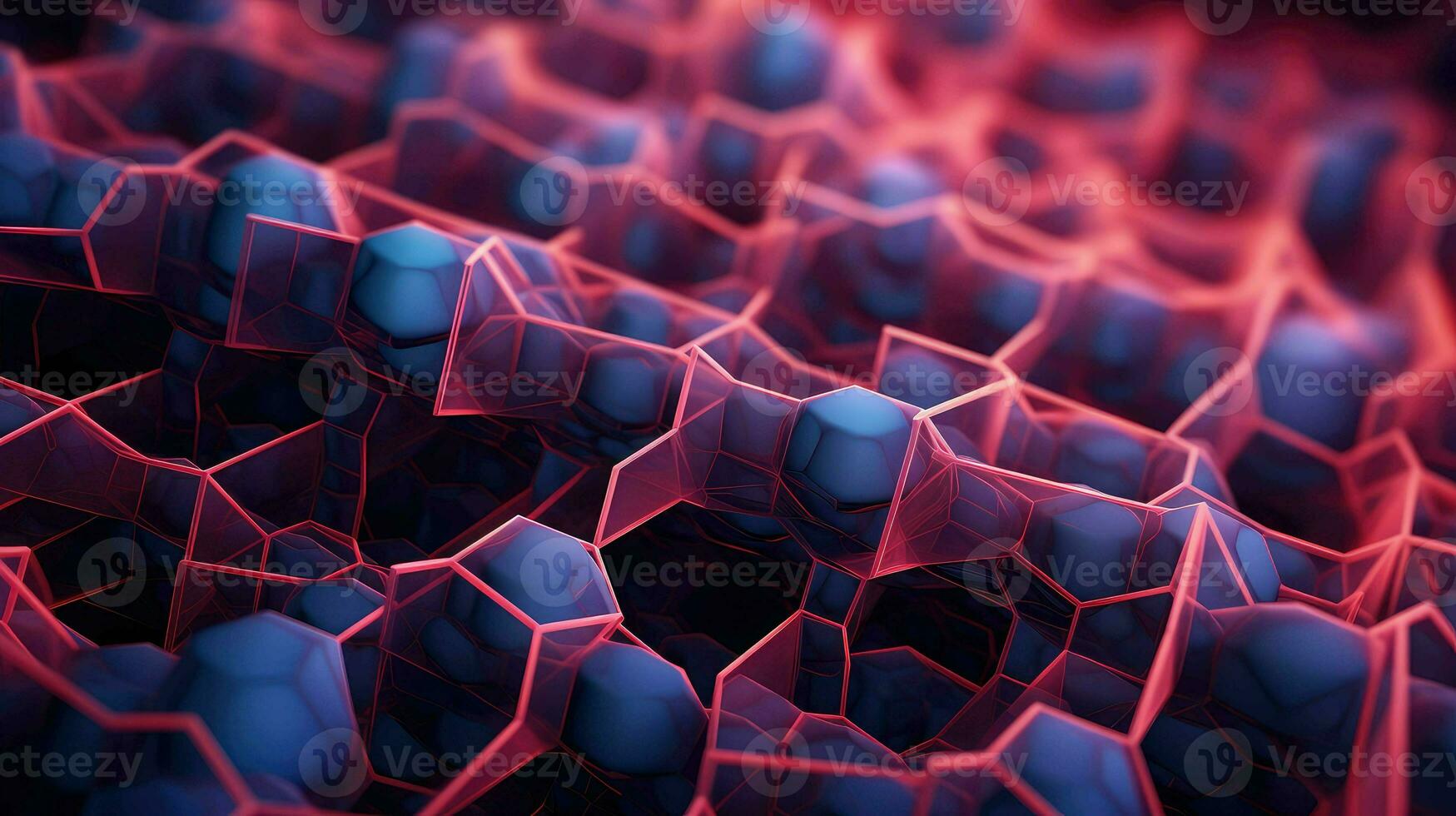 3d voxel nano structure ai generated photo