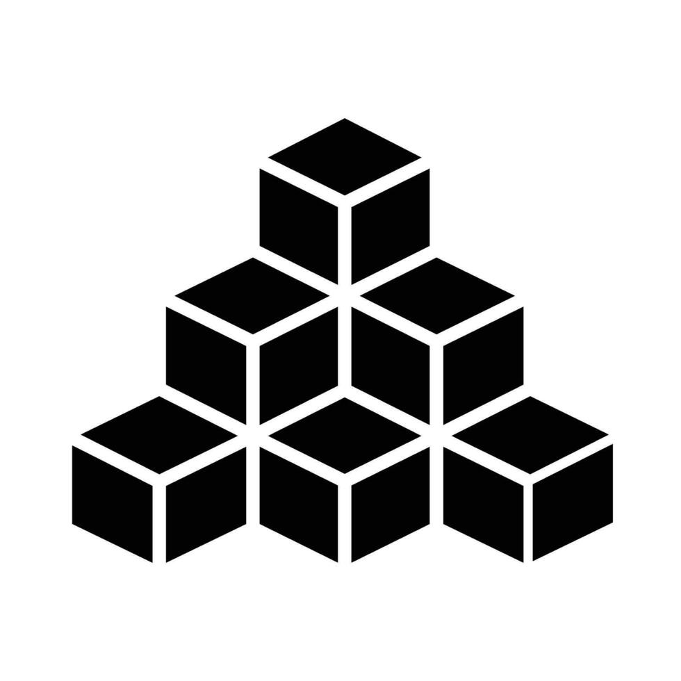 Cubes Vector Glyph Icon For Personal And Commercial Use.