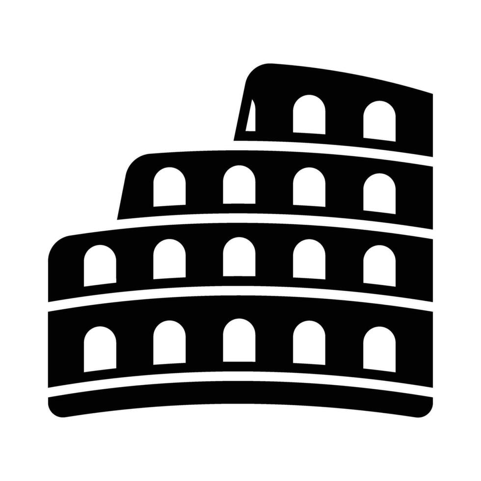 Colosseum Vector Glyph Icon For Personal And Commercial Use.