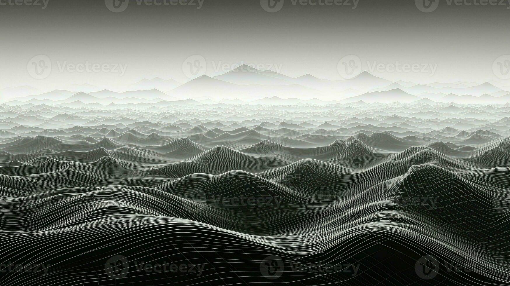 abstract wireframe landscape topographic ai generated photo