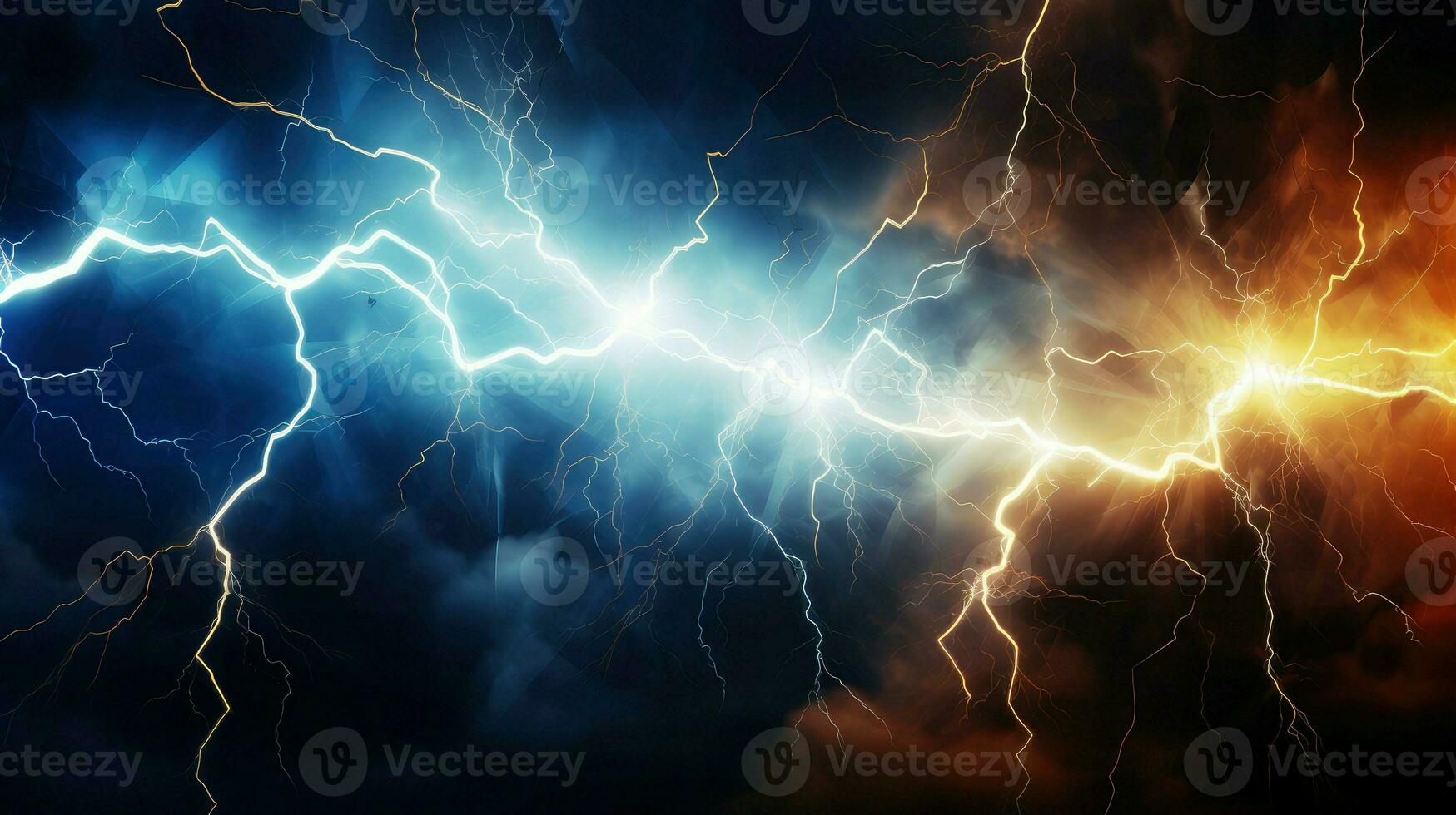 electric lightning collision powerful ai generated photo