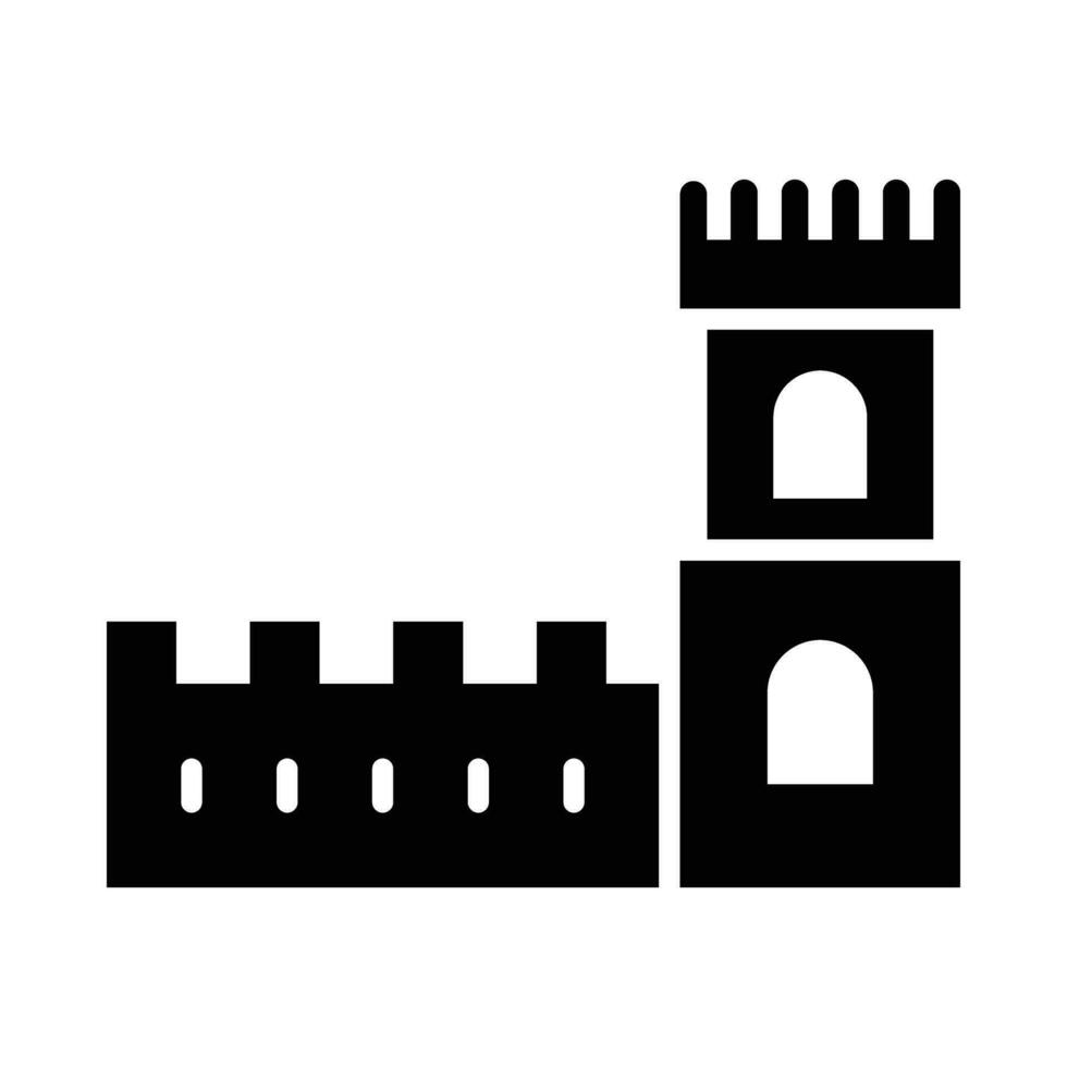 Belem Tower Vector Glyph Icon For Personal And Commercial Use.
