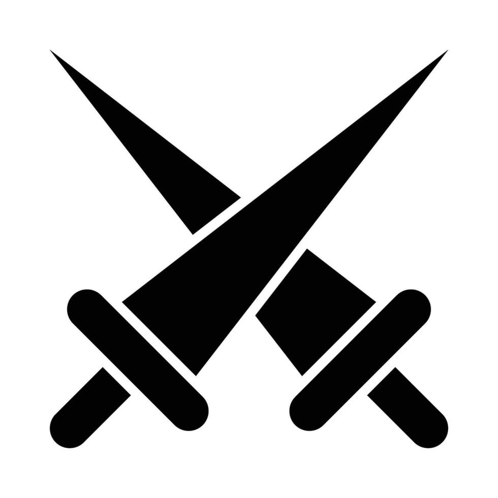 Fencing Vector Glyph Icon For Personal And Commercial Use.