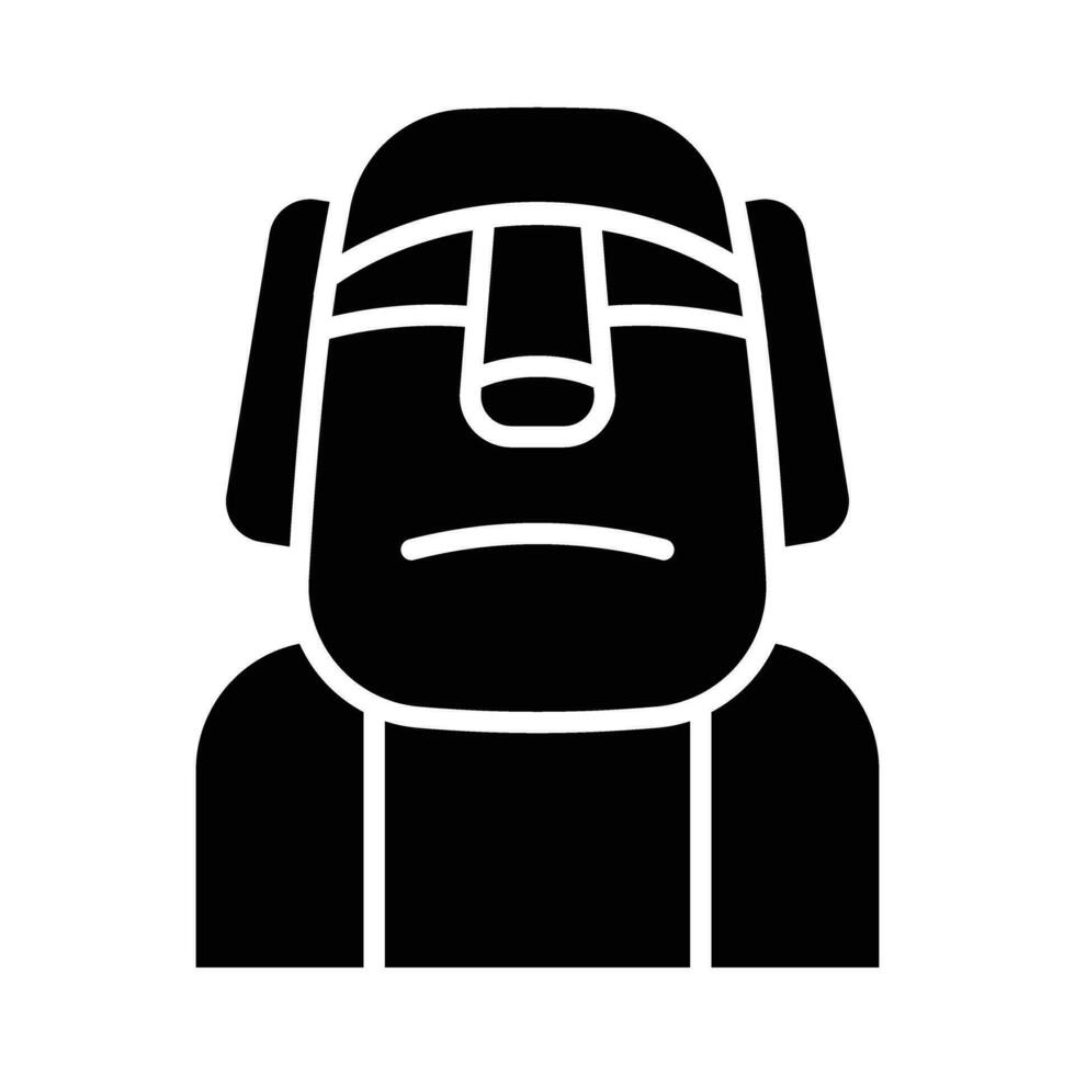 moai vector glifo icono para personal y comercial usar.