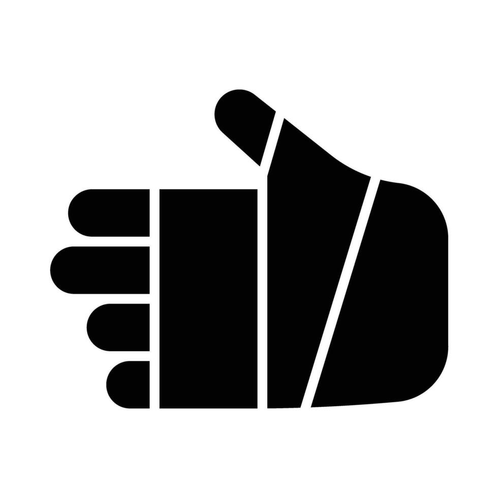 Broken Hand Vector Glyph Icon For Personal And Commercial Use.