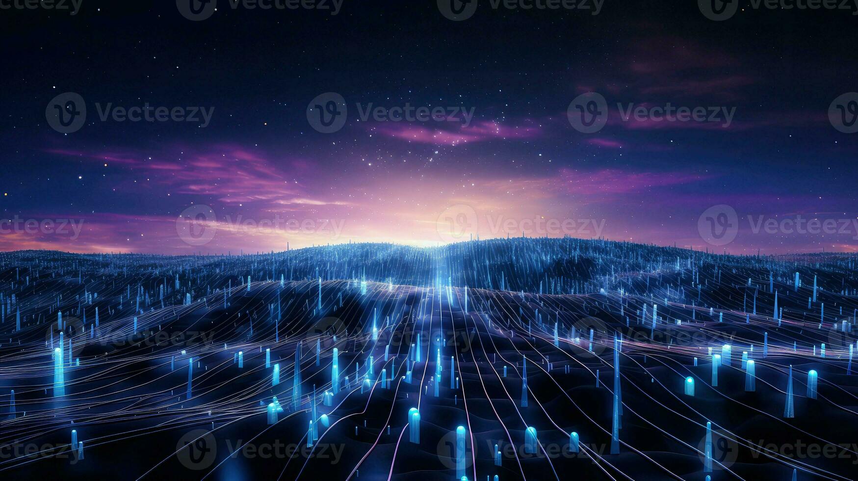 flow futuristic data stream ai generated photo