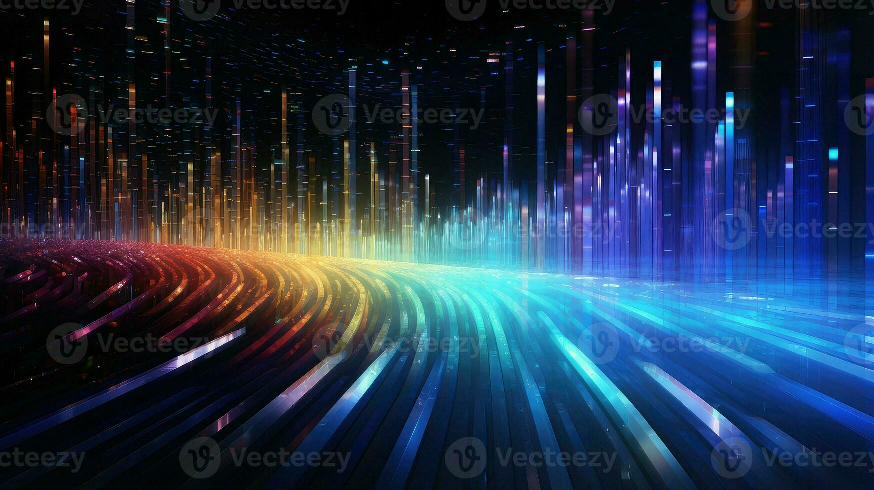 business futuristic data stream ai generated photo