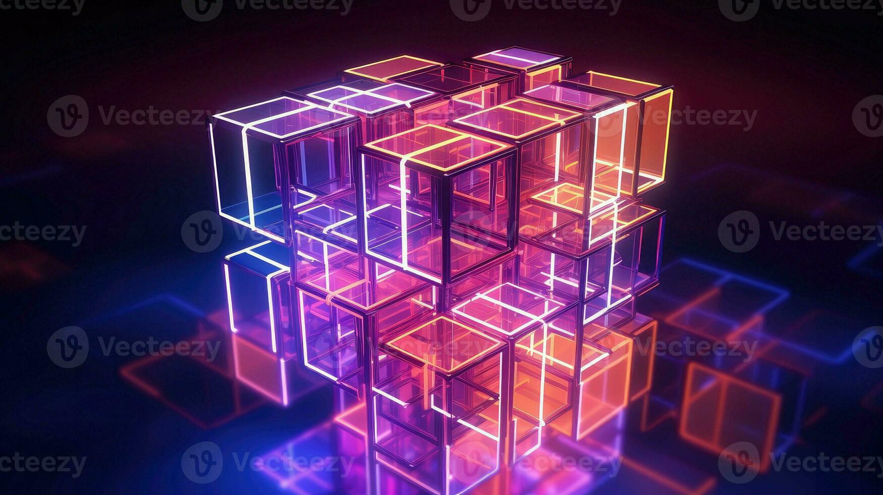 3d voxel nano structure ai generated photo