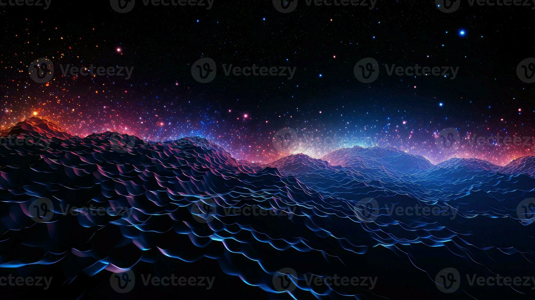 background voxel data flow ai generated photo