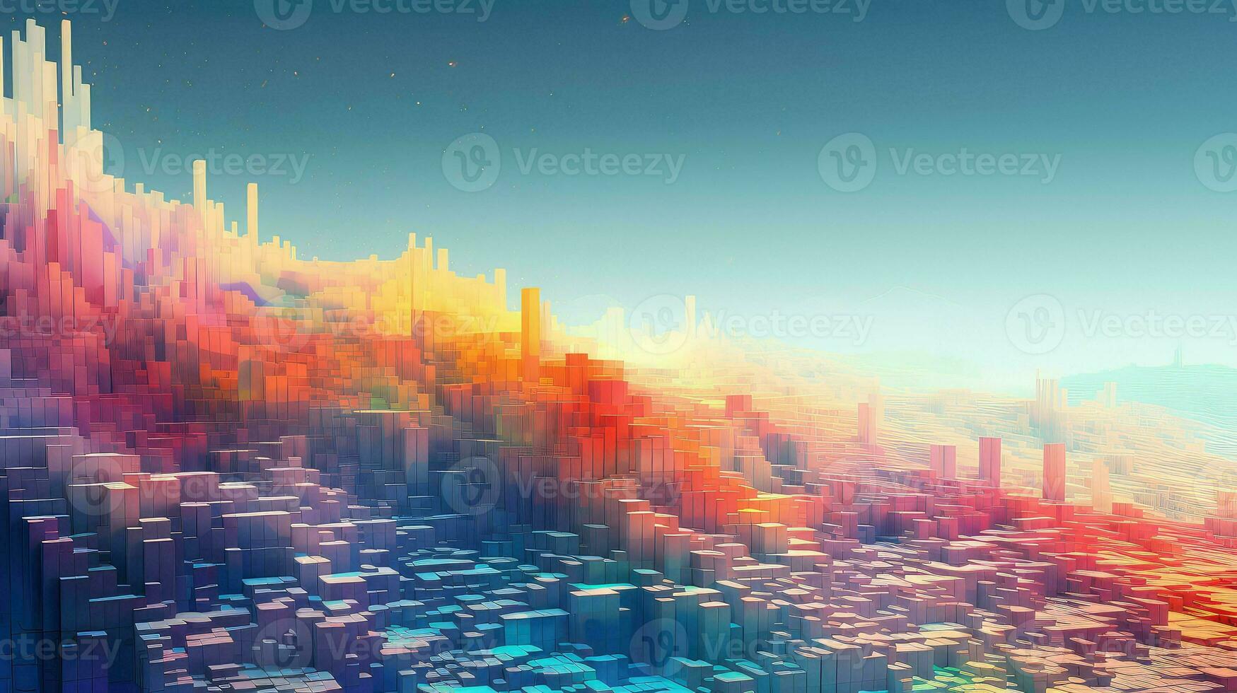 science voxel data flow ai generated photo