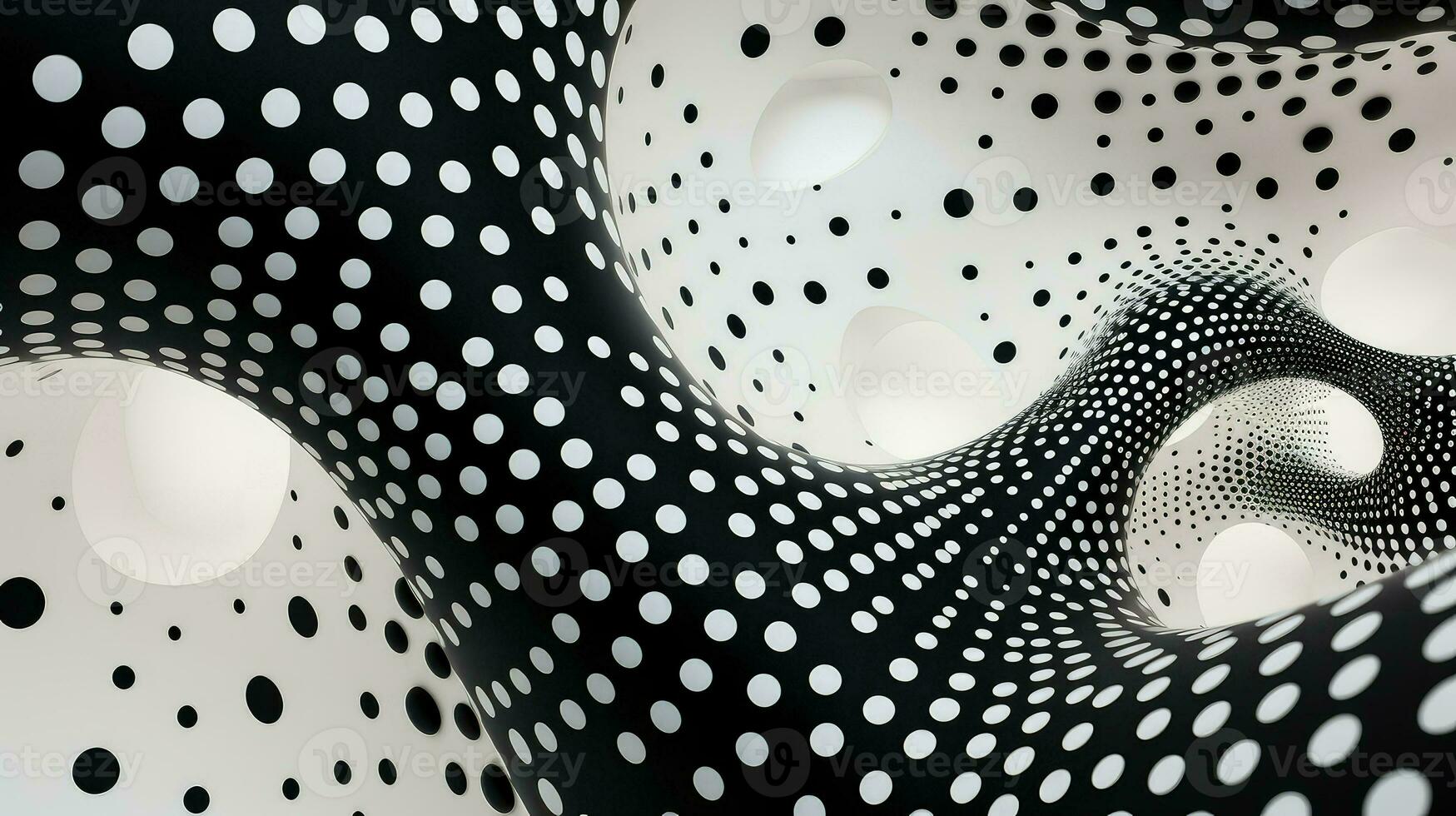 abstract dots randomly moving ai generated photo