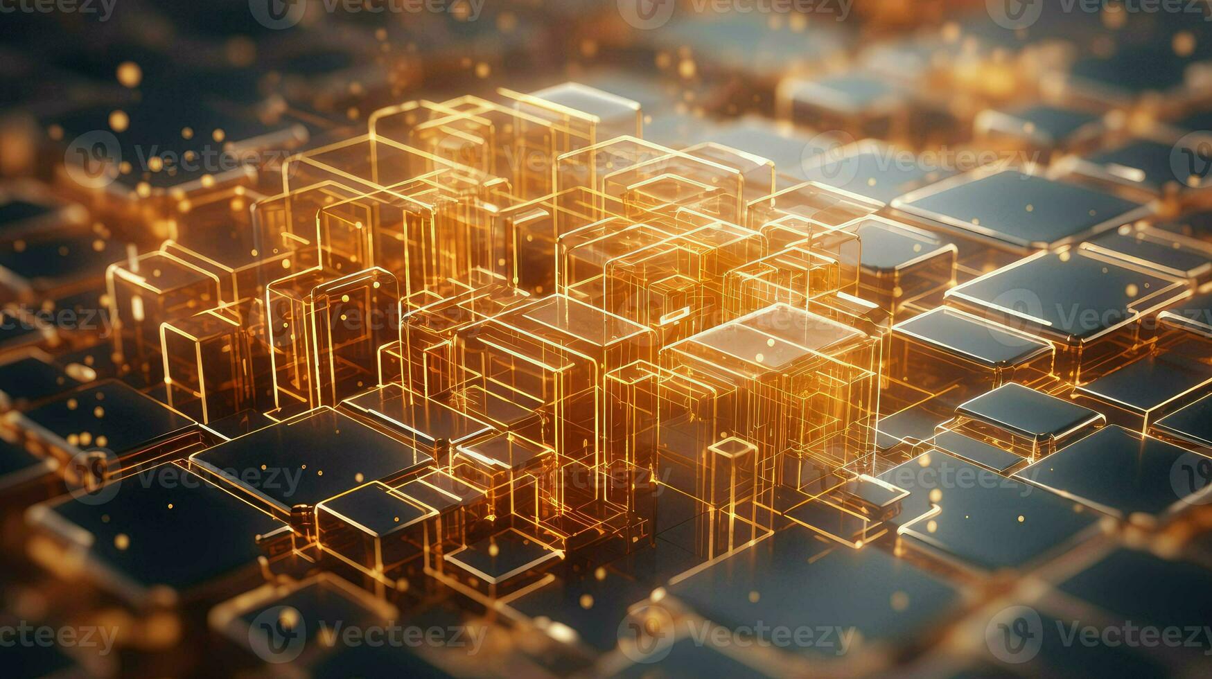 3d voxel nano structure ai generated photo
