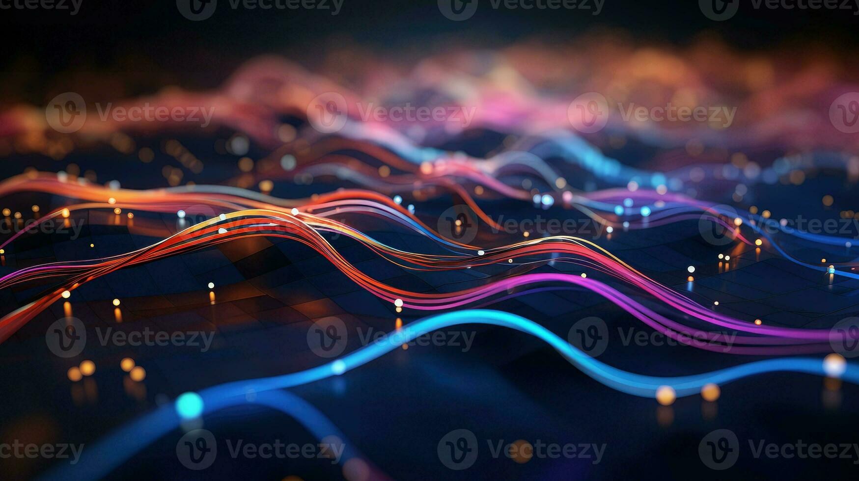 system digital data flow ai generated photo