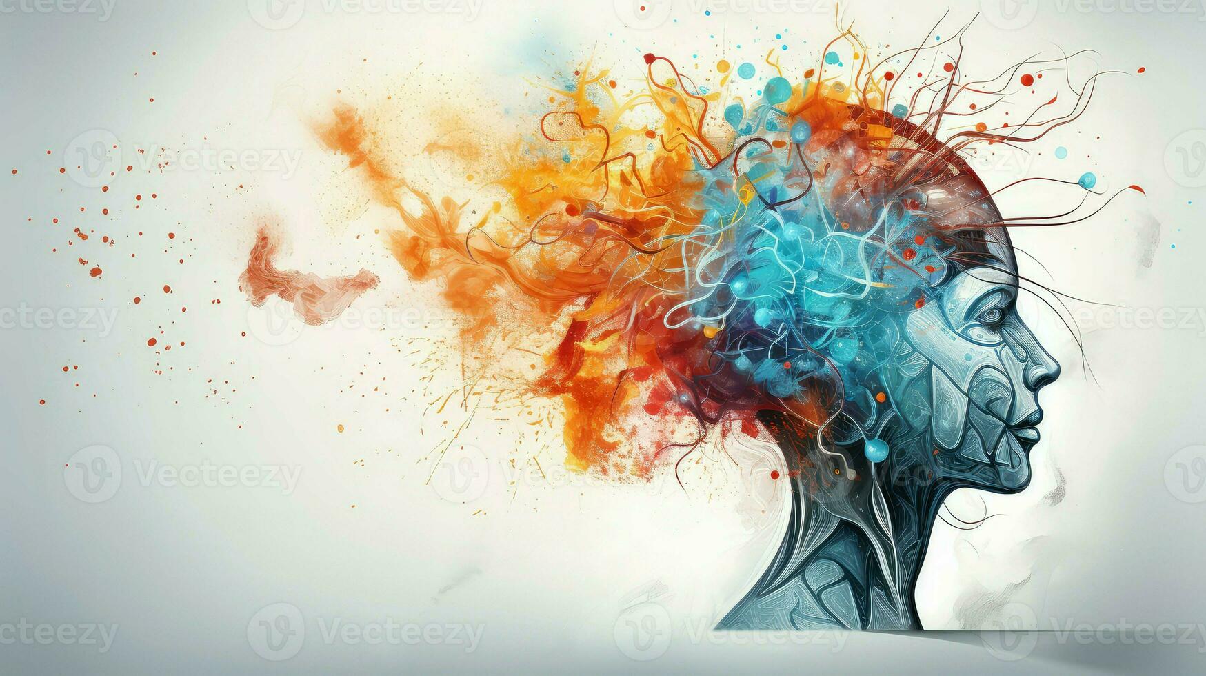 head brain abstract human ai generated photo