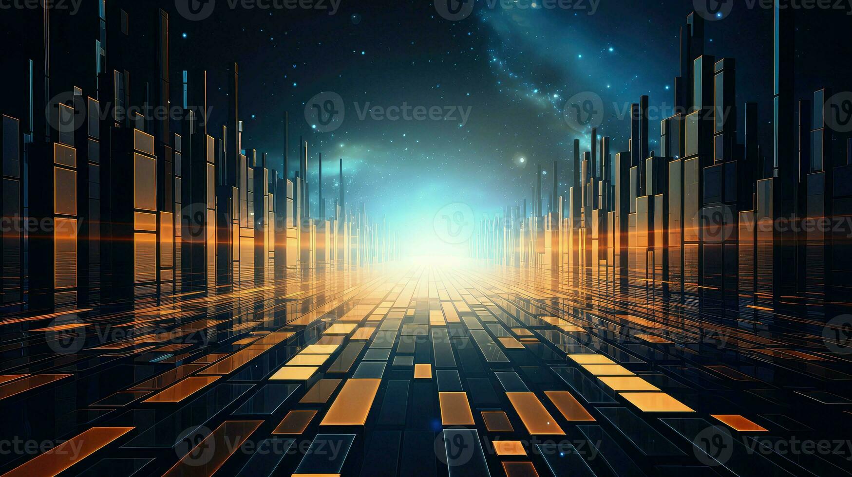 science futuristic data stream ai generated photo
