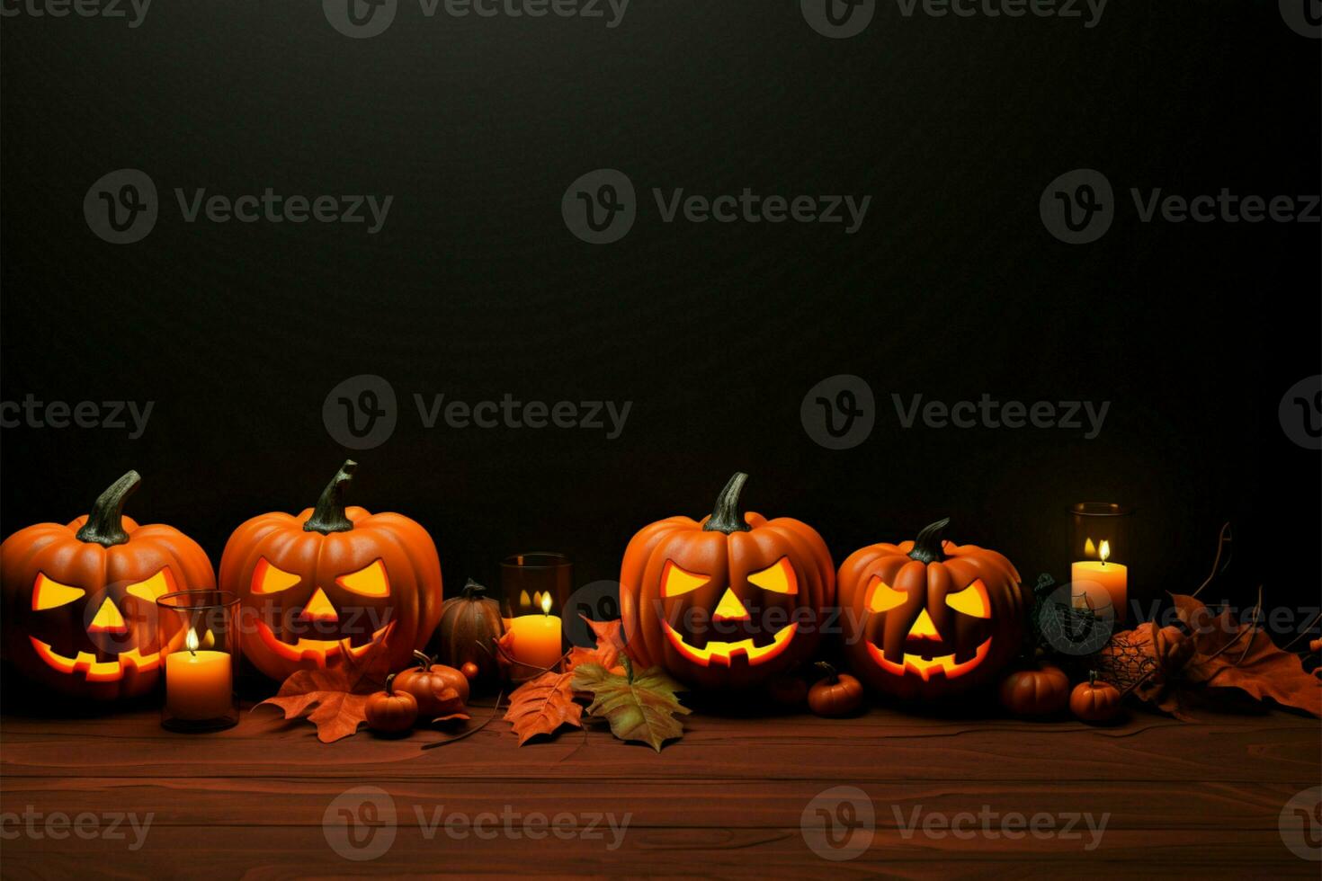 Ample copy space on this Halloween banner for your custom content AI Generated photo