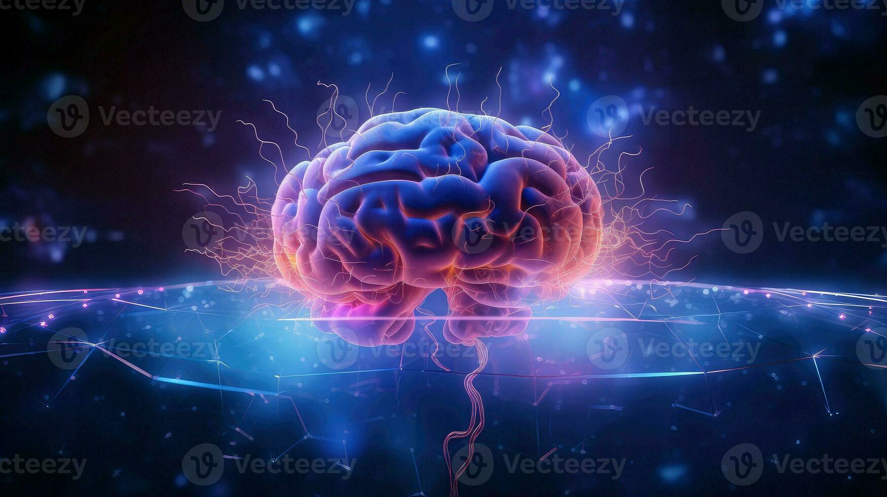 mind brain synapse scan ai generated photo