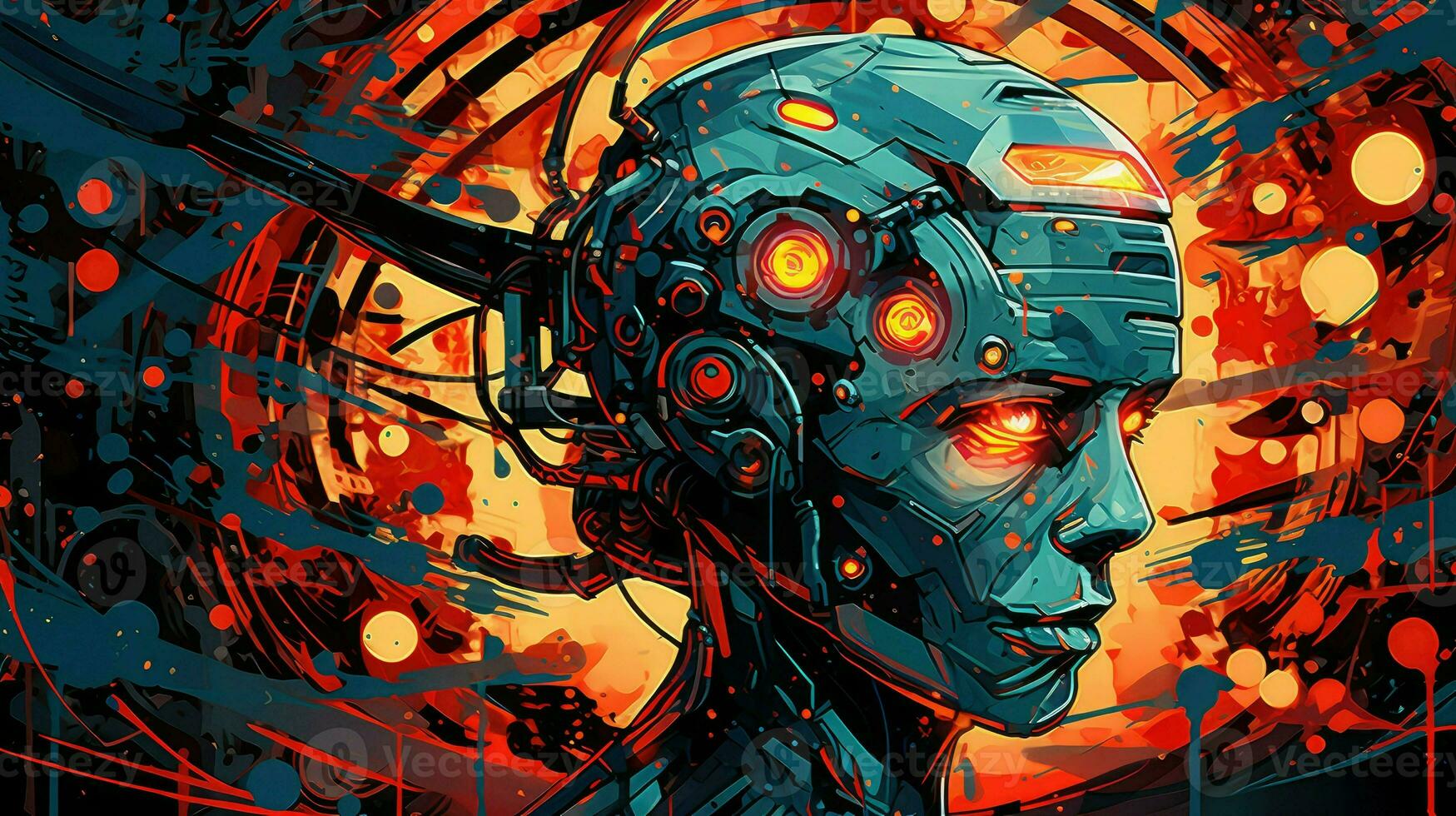 technology brain robot digital ai generated photo