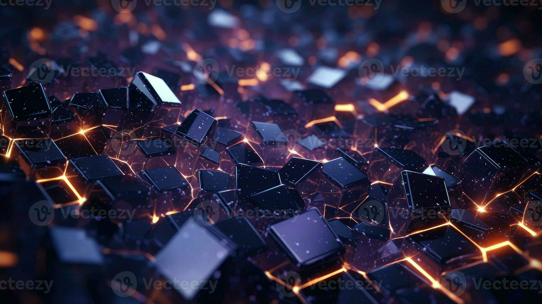 technology voxel nano structure ai generated photo